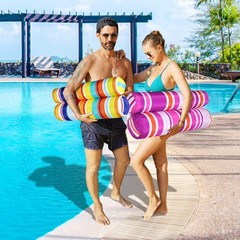 2 Pack Fabric Water Swimming Pool Floats Hammock, XL, Inflatable Multi-Purpos…