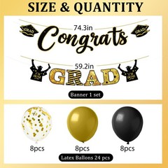 Graduation Decorations Class of 2026 Congratulation Graduations Party Supplie…