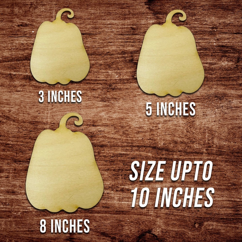 Pumpkin Shape Wooden Cutout | Multiple Sizes | 1/8″ Thick (3mm) | DIY Projects