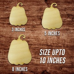 Pumpkin Shape Wooden Cutout | Multiple Sizes | 1/8″ Thick (3mm) | DIY Projects
