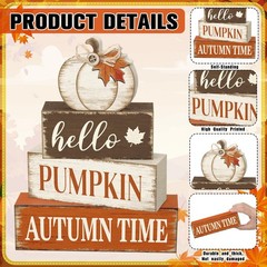 4 Pcs Wooden Table Decorations Rustic Signs Tiered Tray Decor Wood Farmhouse …