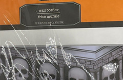 Halloween Graveyard Haunted House Party Spooky Skulls 25 ft Plastic Wall Border