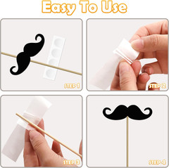 Photo Booth Props, 24PCS Photobooth Props, Funny Photo Props Party Props Access