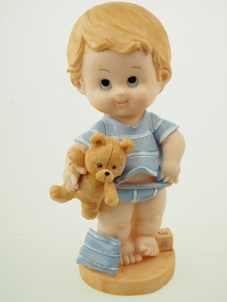 Jumbo Large Baby Shower Nursery Centerpiece Polyresin Dolls Figurines Boy Girl