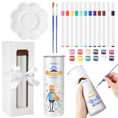 20oz DIY Mug Set with for acrylic Paints and Markers for Personalized Drinkware