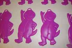1993 Barney the purple Dinosaur plastic ballon weight lot of 10 new NOS