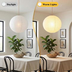 2Pcs round White Paper Lantern Lampshade, 12″X12» Chinese Japanese round Hangin
