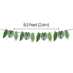 Tropical Palm Leaf Garland Party Decorations, Length 2.6M, 8.5 FT, PALMBUNTING