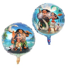 Moana 7th Birthday Party Foil Balloons Set Girl Pink Blue Ocean