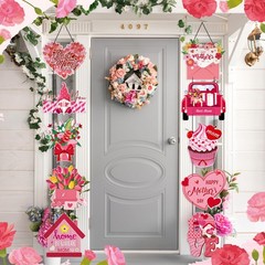 2 Sets Happy Mother’s Day Decorations Door Banners Mothers Day Porch Signs Pi…