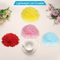 20pcs Tissue Paper Pom Poms 6/8/10/14 Inch, Gold/Silver/White/Cream/Beige
