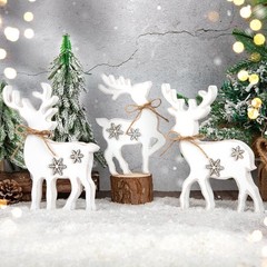 3Pcs Cute Christmas Tiered Tray Decor Indoor, Wooden Farmhouse Reindeer Chris…