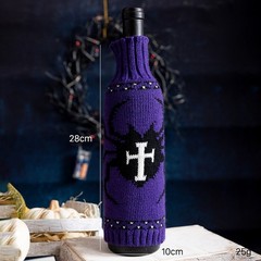 1PC Halloween Knitted Wine Bottle Cover Party Dining Table Champagne Decoration