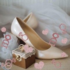 Rose Wedding Table Confetti, Bridal Shower Decorations Bride to Be Confetti G…
