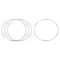 4 Pcs Metal Hoops for Crafts, 5.5 Inch Dream Catcher Rings, Silver