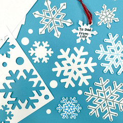 80 Pieces Snowflake Paper Cutouts with IDEA Guide, 2-Sided US Made Card Stock Pu