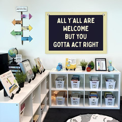 Vintage Classroom Wall Decor Flags for Room All Y All Are Welcome But You Gotta