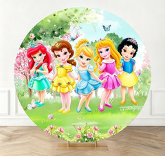 Round Backdrop Cover Princess Backdrop Birthday Party Photo Background Props