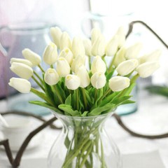 US 10pcs Real Touch Tulip Home Picnic Atmosphere Decoration Outdoor Gardening