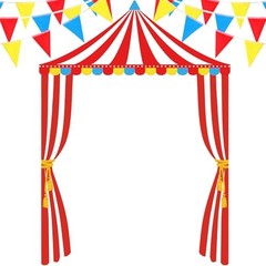 4 Pcs Carnival Circus Party Decorations Circus Banner Tent Awning Cute Style
