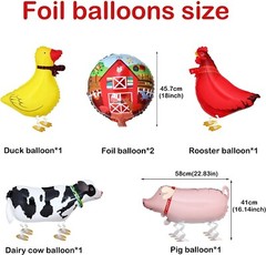 Farm Birthday Party Decorations Supplies Farm Animals Barn Backdrop Banner Farm