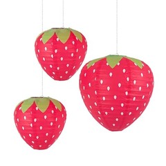Strawberry Paper Lanterns Children’s classroom room Birthday party Decorations