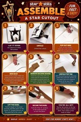 Astronaut with Rocket Cartoon Cardboard Cutout Over Moon Standee 173cm x 94cm
