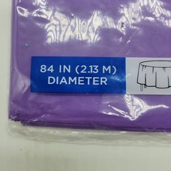 321 Party! Purple Round Plastic Tablecovers Reusable Set Of 2