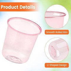 Pink Plastic Cups 12 Oz Disposable Stemless Wine Glasses for Party Wedding