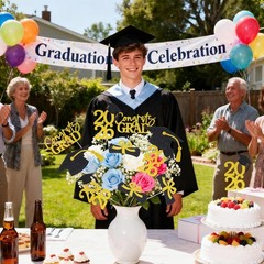 Black Gold 2026 Graduation Centerpiece Sticks Table Toppers Decor 16 PCS