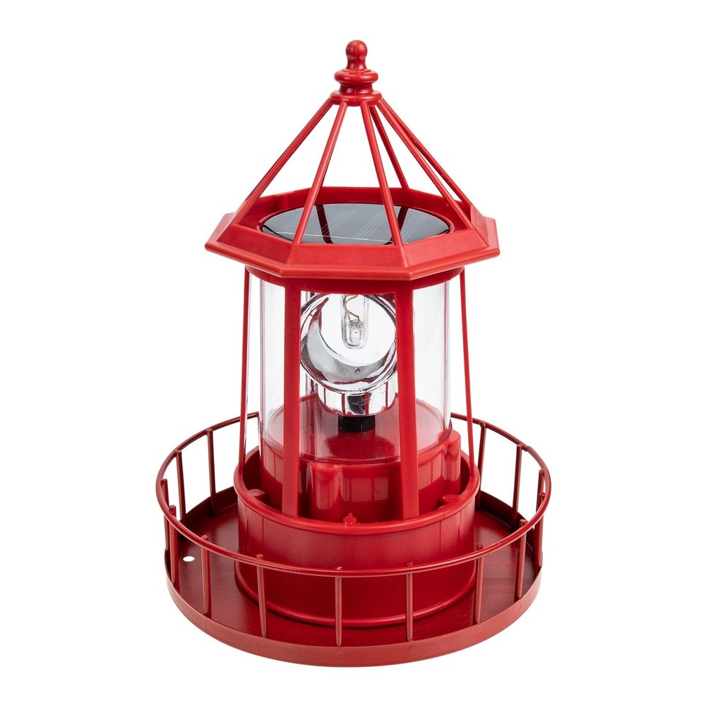 Operitacx Solar Lighthouse Rotating Outdoor Garden Light Waterproof Landscape…