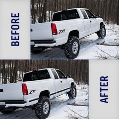 Black Side Body Trim Molding Compatible with 1988-1998 Chevy GMC Tahoe