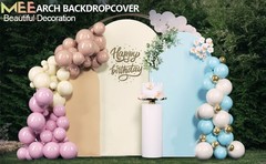 Super Mario Princess peach Arch Backdrop Cover Girls Birthday Party Decorations
