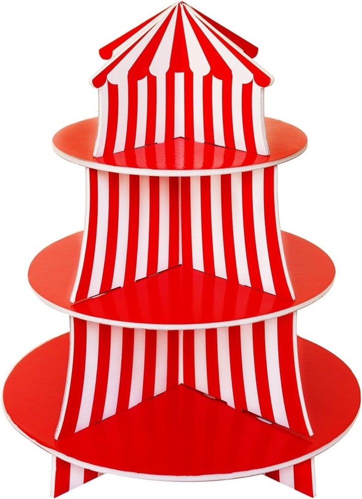Super Z Outlet 3 Tier Cupcake Stand Circus Carnival Tent Dessert Display