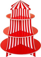 Super Z Outlet 3 Tier Cupcake Stand Circus Carnival Tent Dessert Display