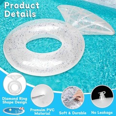 Bride Diamond Ring Pool Float & Towel Set Bachelorette Party Decorations Infl…