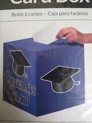 9 «x9» Congrats Grad Card Box for accepting Checks Cash Gift cards Graduation