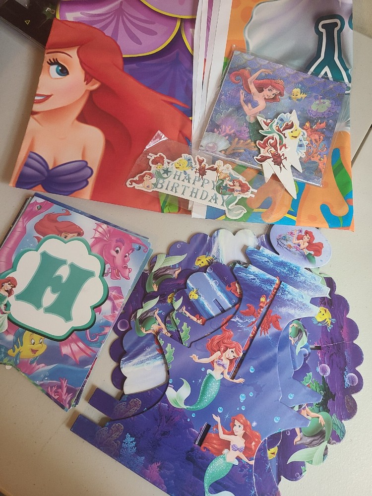 Leftover Ariel Birthday Supplies