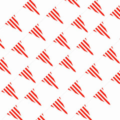 100Ft Red and White Striped Pennant Banner, Carnival Circus Theme Party Decorati