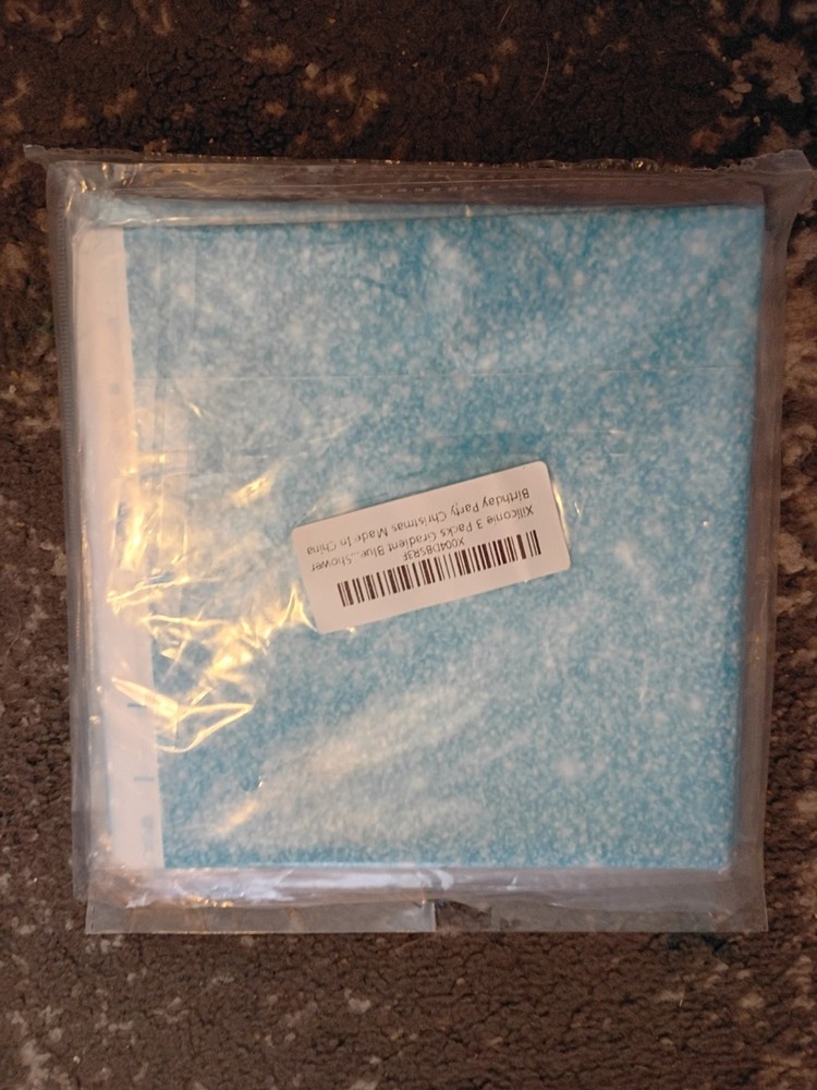 3 Pck Ombre Blue Gradient Disposable Tablecloths for Rectangle Tables 54 x 108In