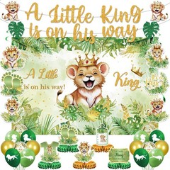 Lion Baby Shower Party Decorations A Little King is on His Way Banner Lion De…