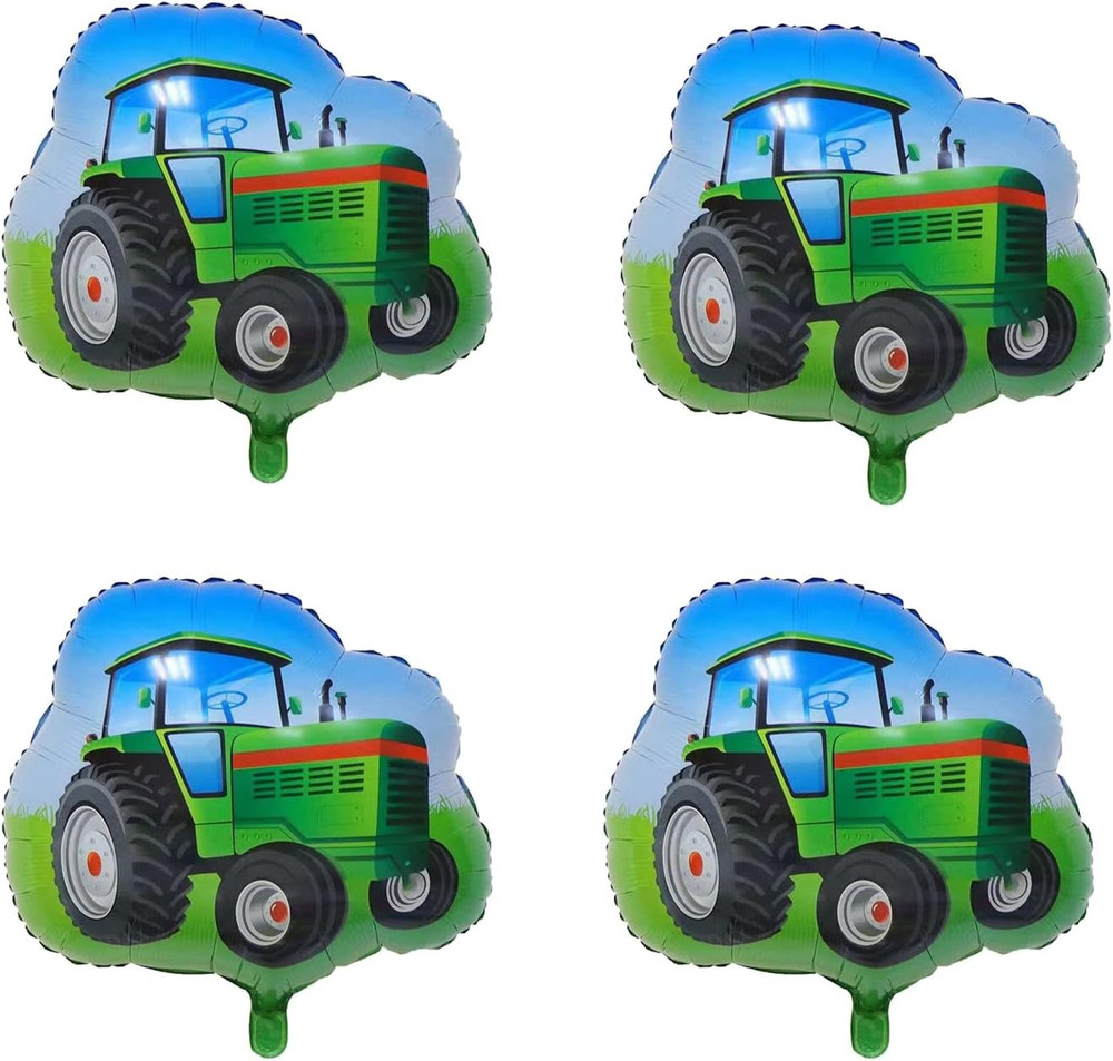 4Pieces Farm Tractor Giant Foil Balloons for Birthday Baby Shower Tractor