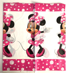 2 Child’s TABLECLOTHS Minnie Mouse Forever Plastic &BATTLE ROYALE Paper54″ X 96″