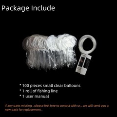 Small Clear Balloons, 100pcs Mini Bubble BoBo Balloons Latex Free Tiny Crystal T