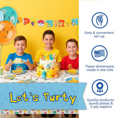 Pokemon Birthday Decorations Party Supplies for 16 – Officially Licensed Banner,