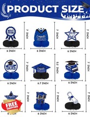 Adeyoo blue graduation table decor