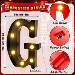 2026 Graduation Decorations, Light Up Letters «GRAD 2026» Sign, Graduation Pa…