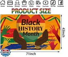 Black History Month Backdrop African American Black History Month Wall Poster…
