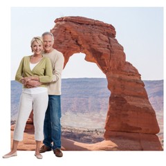 NATURAL ARCH BACKDROP 2-Piece CARDBOARD CUTOUT Standups Standees Arches NP