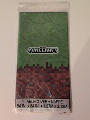 MINECRAFT Gamer Happy Birthday Party Plastic TABLE COVER 54” x 84”